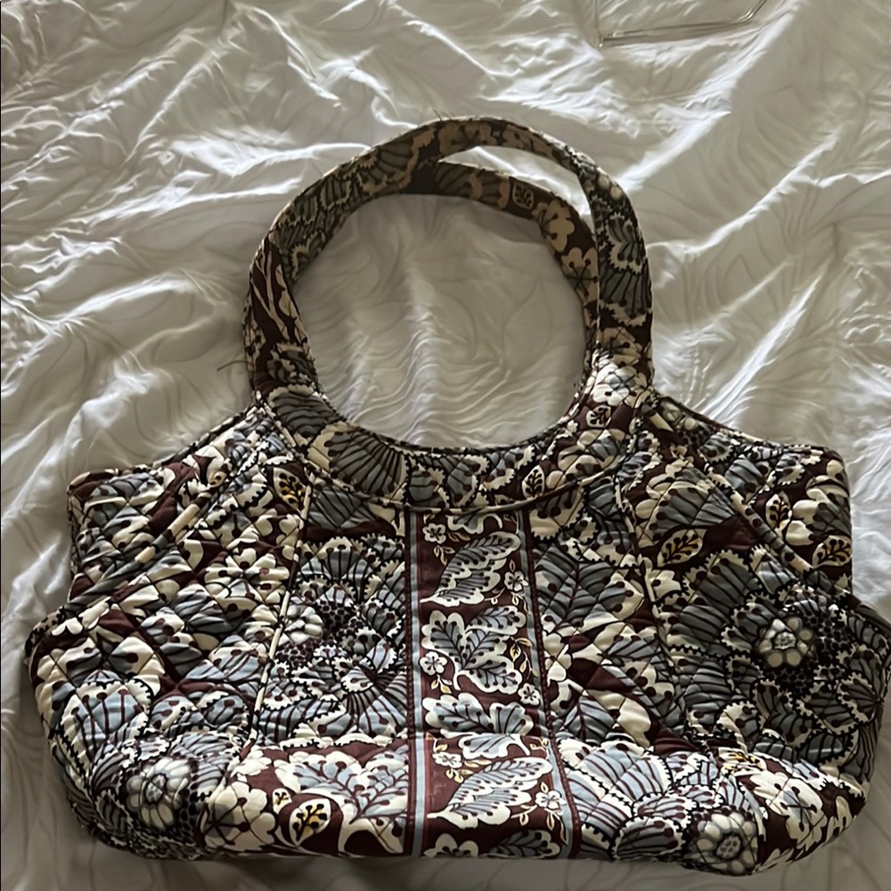 Vera Bradley Brown and Cream Tote Bag